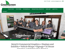 Tablet Screenshot of greenscreengraphics.com